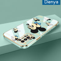 เคส Dienya สำหรับ TECNO POVA 2เคสการ์ตูนแฮปปี้มิกกี้ใหม่กรอบสี่เหลี่ยมพื้นผิวชุบซิลิก้าเจลนิ่มกันกระแทกเคสมือถือรวมเลนส์กล้องถ่ายรูปฝาครอบป้องกัน