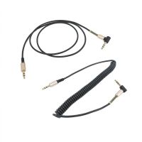 3pole stereo 3.5mm Jack AUX Audio Male to male spring extend Cable 90 Degree Right Angle Speaker for PC Headphone gold plated Cables