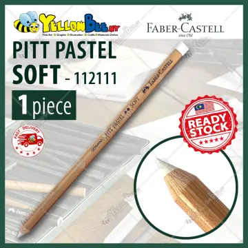 Faber-Castell PITT Pastel Pencil 101 White / White Charcoal Pencil (Soft /  Medium)