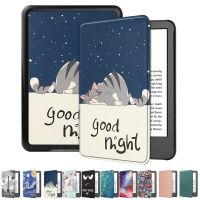 Ebook Cover For Kindle 2022 Case 11th Gen 6" Cute Painted Leather Smart Cover For Funda Kindle 11th Generation 2022 Case KidsCases Covers