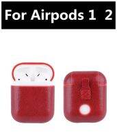 สำหรับ Apple Airpod 1 Airpod 2สายหนังพร้อมปุ่มเคสหูฟังอุปกรณ์เสริมสำหรับ Airpods 3บลูทูธไร้สาย