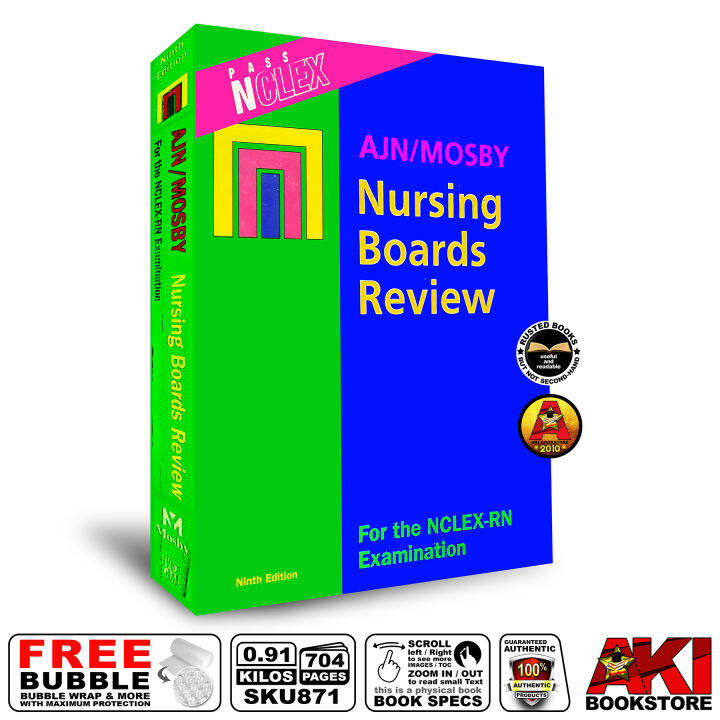 AUTHENTIC Pass NCLEX AJN/MOSBY Nursing Boards Review Ninth Edition For