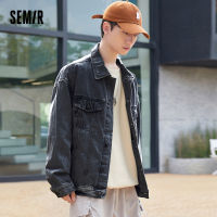 Semir Denim แจ็คเก็ตผู้ชาย Basic Classic Retro 2022ต้นฤดูใบไม้ร่วงใหม่ MenS Lapel Tooling Washed Jacket Trend