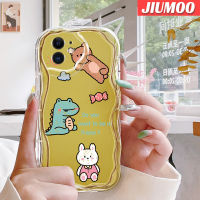 เคส JIUMOO สำหรับ iPhone 11 Pro 11 Pro Max เคสเนื้อครีมจระเข้ลายกระต่ายเคสโทรศัพท์โปร่งใสนิ่มกันกระแทกเจลซิลิกาแบบใสป้องกันการตกหล่นฝาครอบป้องกันเลนส์กล้องถ่ายรูป