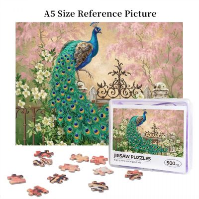 Peacock Wooden Jigsaw Puzzle 500 Pieces Educational Toy Painting Art Decor Decompression toys 500pcs