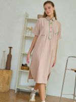 ADAYSOLD Tent Organic Bubble Cotton Dress ชุดนอน ชุดเที่ยว ชุดกระโปรง ผ้านุ่มมี texture น่ารักมาก