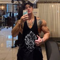 Saiyan fitness vest mens fashion brand running basketball training clothes brothers breathable thin sports sleeveless bottoming shirt