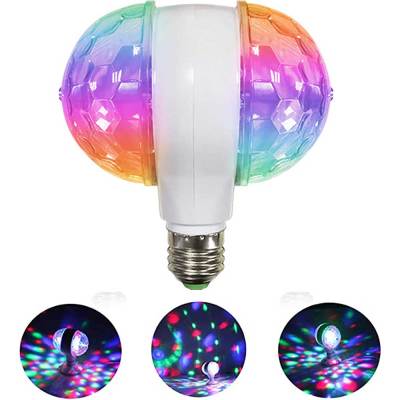 【คลังสินค้าพร้อม】Zir Mall Original Disco Ball Light Strobe Lights For Parties 6W E27 RGB Multicolor LED Party Disco Lights Strobe Light DJ Stage Light Bulb Decor Effect Lighting โคมไฟหมุนที่มีสีสัน