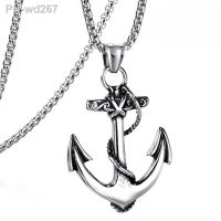 Hot Stainless Steel Sea Anchor Sailor Men Necklaces Chain Pendants Punk Rock Hip Hop Unique for Male Boy Fashion Jewelry Gifts