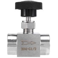 BSP Equal Female Thread SS 304 Stainless Steel Flow Control Shut Off Needle Valve