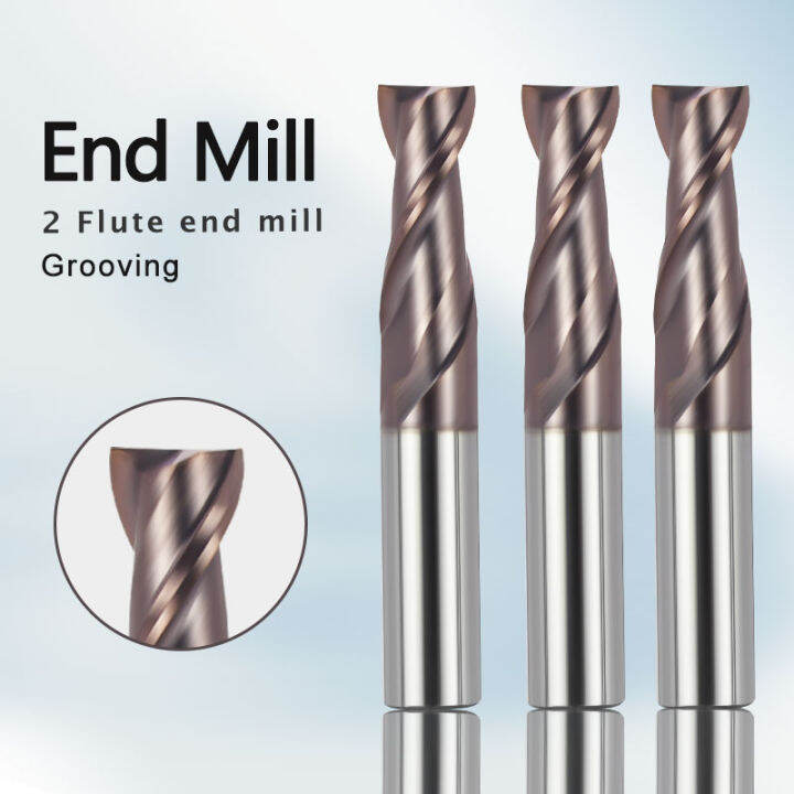 YC Carbide End Mill 2 Flute Milling Cutter HRC55 1 2 4 5 6 8 10 12mm