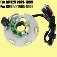 คอยล์สเตเตอร์สำหรับ Suzuki RM125 1989-1995 1990 1991 1992 1993 1994คอยล์สเตเตอร์สเตเตอร์รถจักรยานยนต์สำหรับ Suzuki RM250 1994-1995 RM 125 250