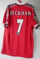 7 BECKHAM MAN UTD FULL EPL 1998 1999 RETRO FOOTBALL SHIRT SOCCER JERSEY