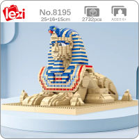 8195 World Architecture Egypt sphinx Desert Monster รูปปั้น DIY Mini Diamond Blocks อิฐของเล่นสำหรับเด็ก No.