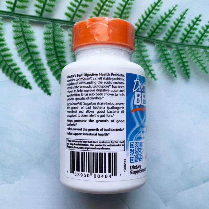 โปรไบโอติก-2-พันล้านตัว-digestive-health-probiotics-2-billion-with-lactospore-60-veggie-caps-doctors-best