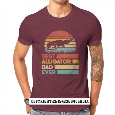 Best Alligator Dad Ever Vintage Mens Tall T-shirt Funny Streetwear New Fitness Tight T Shirts Cute Tops T Shirt Man Custom XS-6XL