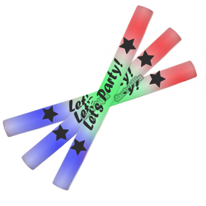 10pcs Wedding Glow Sticks Bulk Colorful LED Foam Stick Glow