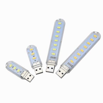 3LED/8LED USB Book Lights Mini Reading Lamp LED Bulb Warm White USB Night light