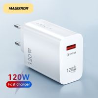 [HOT RUXMMMLHJ 566] Maerknon ที่ชาร์จเร็ว3.0 USB C สายโทรศัพท์มือถือที่ชาร์จสำหรับไอโฟน Huawei Xiaomi Samsung OPPO 120W ที่ชาร์จไฟรวดเร็ว USB USB Type C