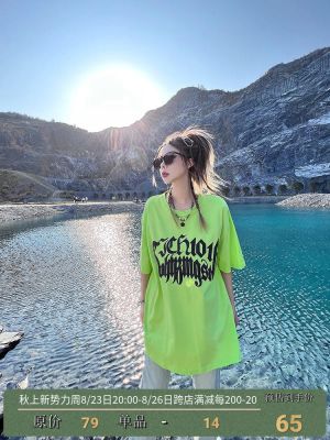 【Ready】🌈 origal nal te thic short-sed t- for women and men 23 summer new rod neck tops T- summer dress