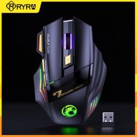 ZZOOI RYRA Rechargeable Wireless Mouse 7 button Optical 2.4G USB Mute Gaming Mouse For PC Laptop