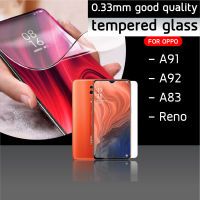 ฟิล์มกันรอยกระจก 2.5D กระจกใสสีใส ฟิล์มกันรอย 9H Tempered Glass 2.5D For OPPO Reno