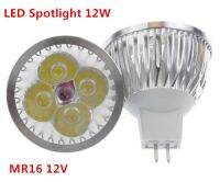 สปอตไลท์ไฟ Led หรี่แสงได้1ชิ้น/ล็อต MR16การจัดไฟพลังงานสูง GU5.3 12V/110V/220V 12W ไฟ LED หลอดไฟอุ่น/บริสุทธิ์/เย็นสีขาว