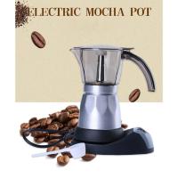 เครื่องทำกาแฟสดelectric moka pot6 cup ทำกาแฟสดได้ง่าย ๆ ได้รสชาติกาแฟสดแท้แบบเครื่องทำกาแฟราคาแพง  มีขนาดเล็กพกพาง่าย