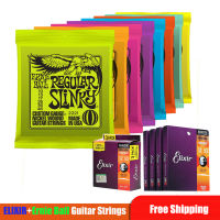 【 Cw】original Ernie Ball Super Slinky Electric Guitar Strings 009 010 Nickel Wound 6 Strings กีตาร์สำหรับอุปกรณ์เสริมกีตาร์ไฟฟ้า