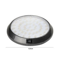 12V 46 LED Car Vehicle Interior Roof Ceiling Dome Light White Round Lamp for Car Van Camping Van Trunk