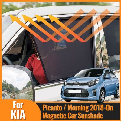hot【DT】 Picanto JA 2018-2021 2022 2023 Car Curtain Window Sunshade Covers Magnetic Accessorie