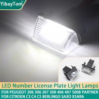 Led Canbus Rear License Plate Light For Peugeot 206 207 306 307 308 406 407 5008 Partner Citroen C3 C4 C5 BERLINGO SAXO XSARA