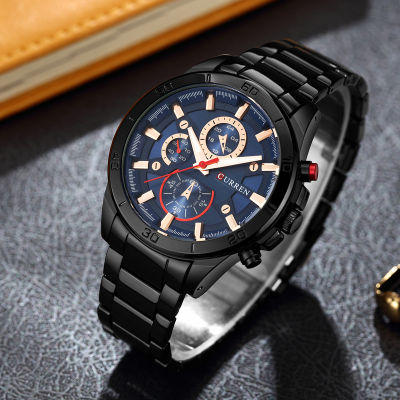 Mens Watches Curren Brand Luxury Gold Black Steel Quartz Watch Men Fashion Casual Business Wristwatches Relogio Masculino 8275