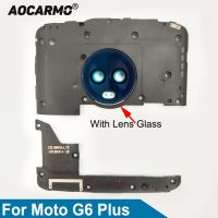 Aocarmo Top Cover With Lens Glass With Frame Ring Cover And Bottom Cover Replacement Part For Moto G6 Plus Lens Caps