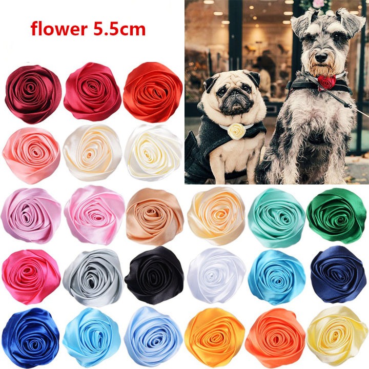 100pcs-dog-flower-collar-dog-bow-tie-dog-supplies-slidable-pet-dog-collar-accessories-small-dog-cat-bowties-collar-charms