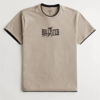 Hollister เสื้อยืดแขนสั้นผู้ชาย,ใหม่ฤดูร้อนเสื้อคอตตอนนกนางนวล Crewneck วัยรุ่นเสื้อแขนสั้นฐาน