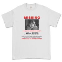 เสื้อยืดที่ต้องการตัวมากที่สุดเสื้อยืด พิมพ์ลายโปสเตอร์ Stranger THINGS - WILL BYERS MISSING POSTERขนาดเต็ม