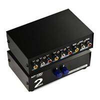 MT- VikI 2 Ports AV Switcher Manual RCA Video Audio Switch for DVD HDTV STB VCD (Black) - intl.