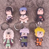 5PCS NARUTO PVC ยางนุ่มพวงกุญแจ Uzumaki Naruto Hatake Kakashi Uchiha Sasuke 3D อะนิเมะพวงกุญแจของขวัญจี้6ประเภท6ซม.