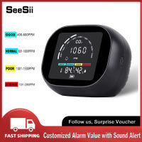 เครื่องตรวจจับ CO2ขนาดเล็ก400-5000 PPM, 3 In 1หน้าจอที่มีคุณภาพอากาศ CO2จอภาพสำหรับเครื่องวิเคราะห์อากาศอุณหภูมิคาร์บอนไดออกไซด์เม็ดจอแสดงผลดิจิตอล LCD
