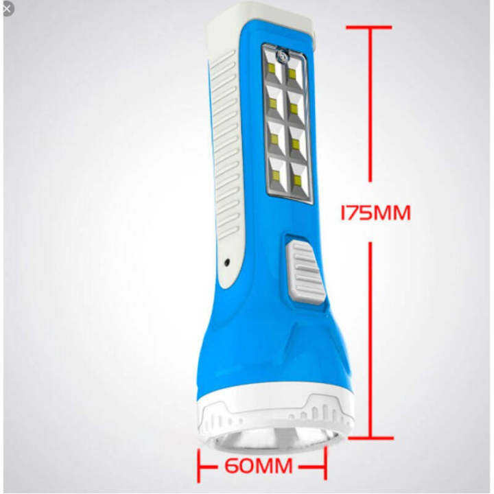 ไฟฉาย-kamisafe-รุ่น-km-8796-แบบชาร์จไฟ-led-มีไฟด้านข้าง-ไฟฉายไม่ใส่ถ่าน-ไฟฉายพกพา-ไฟฉายledชาร์จได้-ไฟฉายled-ไฟฉายledพกพา-คละสี