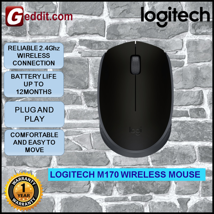 Buy Logitech M170 Wireless Mouse (Grey and Black) | Elitehubs.