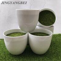 【YF】∏❀▪  Round Plastic Pot Vase Moderm Flowerpot With Moss Foam Floral Arrangement Accessories home decoration