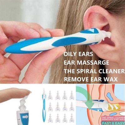 Ear Cleaner Ear Wax Remover Tool Soft Silicone 16 Replacement Tips Spiral Earwax Cleaner Ear Cleaning Health Care Tools Ear pick