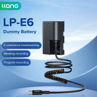 LLANO Canon佳能 LP-E6 C a n o n ถอดรหัสแบตเตอรี่เลียนแบบ ด้วยประเภท-C PD สปริงสายอะแดปเตอร์ไฟฟ้า สำหรับ EOS 5D4 5D3 5D2 70D 60D 80D 90D 6D 6D2 R5 R6 กล้อง