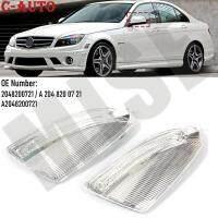 ซ้ายขวารถประตูกระจกมองหลังด้านข้างไฟเลี้ยวสำหรับ -Benz C-Class C250 C300 C350 C63 2048200721 2048200821