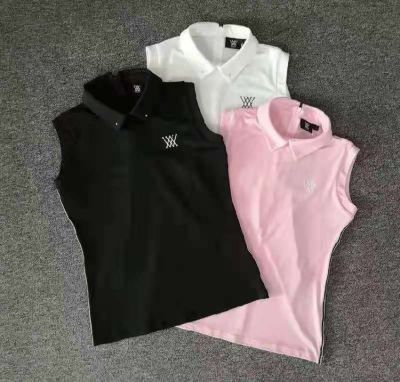 Summer golf clothing womens slim sleeveless new vest golf clothes womens zipper short-sleeved tops Odyssey PEARLY GATES  Titleist Scotty Cameron1 Amazingcre Castelbajac¤