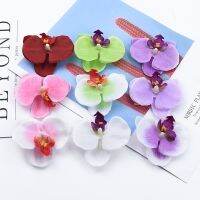 10 Pieces Butterfly Orchid Plastic Flower Wedding Decorative Diy Gifts Box Scrapbooking Home Decor Artificial Plants Cheap