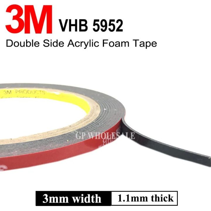 3m Vhb 5952 Black Heavy Duty Mounting Tape Double Sided Adhesive