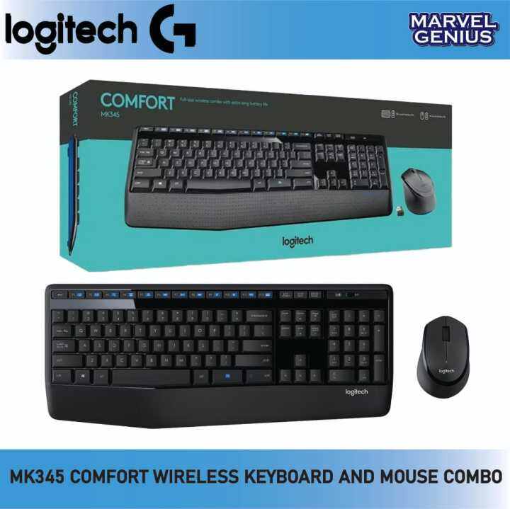 Logitech MK345 Wireless Keyboard + Mouse Lazada